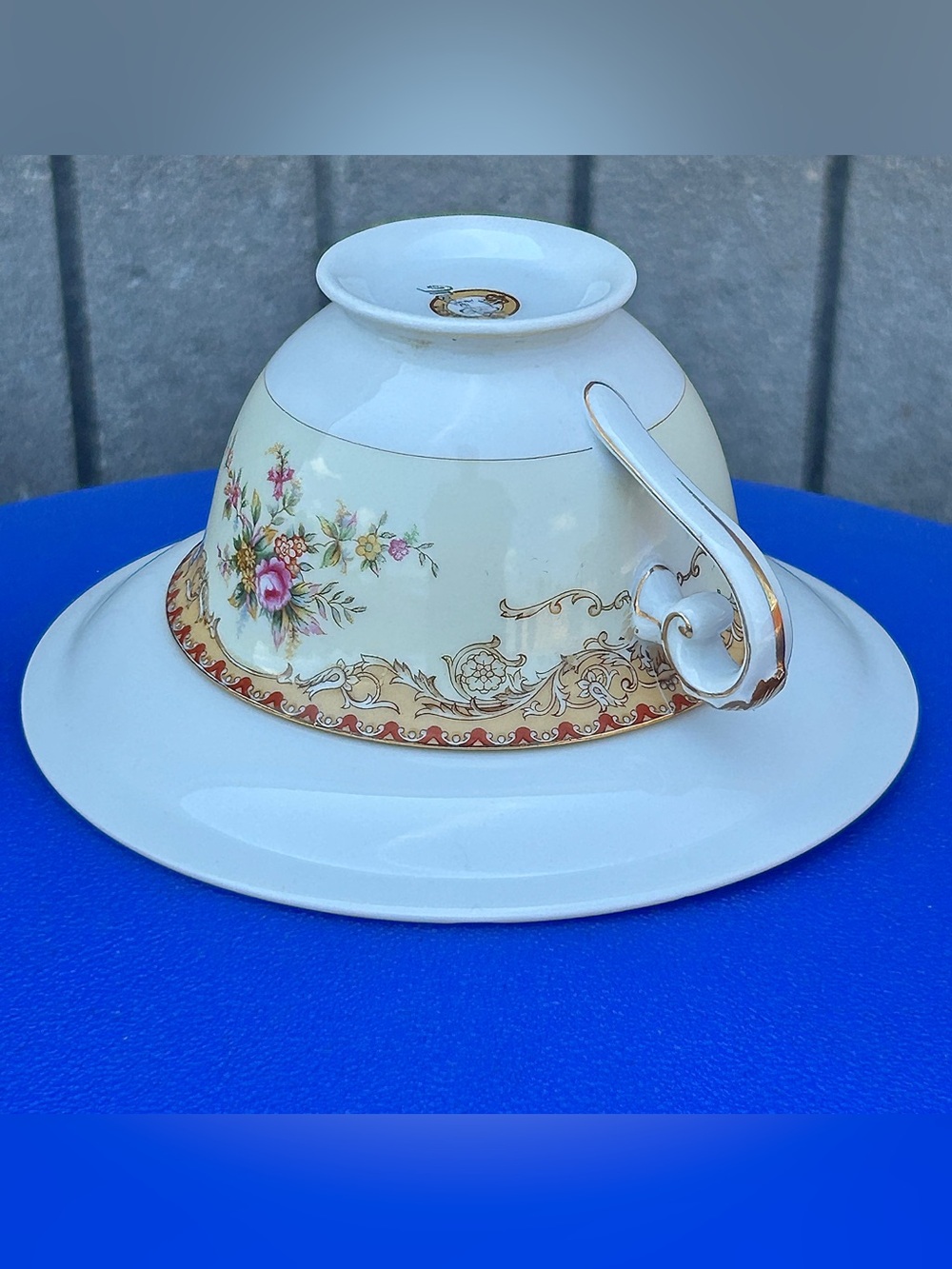 c. 1940s Vintage Discontinued Meito Derby Gold Trim Cup and Saucer Set
